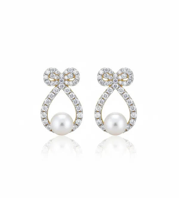 Silver_Aurora_Bowknot_Pearl_Drop_Earrings_For_Women